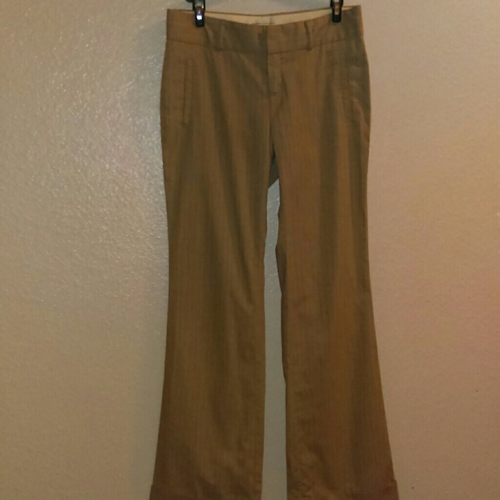 Banana Republic gray and white striped pants
